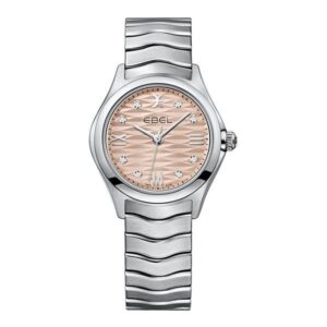 Ebel Wave Quartz Diamond Pink Dial Ladies Watch