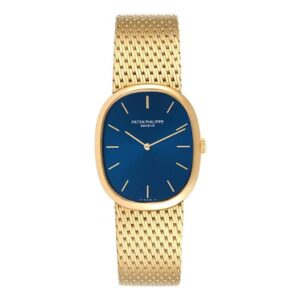 Patek Philippe Golden Ellipse 3605/1J Midnight Blue  Jumbo Oversize Automatic 38 Mm 18K Yellow Gold Men’S Watch