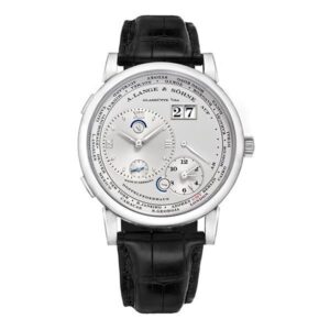 A. Lange & Sohne Lange 1 116.025 Time Zone Platinum Silver Dial Men’S Watch