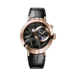 Harry Winston Premier Excenter Perpetual Calendar 41Mm 18K Rose Gold Men’S Watch