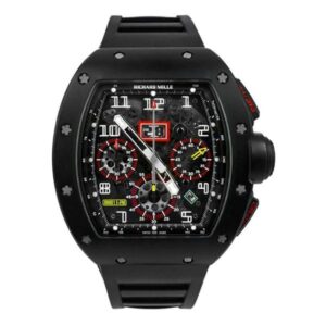 Richard Mille Rm 011 Ca Felipe Massa Flyback Chronograph Carbon Skeleton Dial 50Mm Black Rubber Strap Men’S Watch