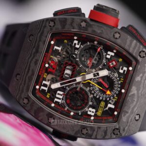 Richard Mille Rm II -02 Ca Tpt Rms Gmt Flyback Chronograph 12Th Anniversary 1St Boutique Edition Black Rubber Straps Men’S Watch