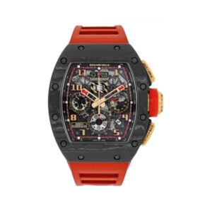 Richard Mille RM 011 AO RG-CA F1 Lotus Romain Grosjean 50mm x 40mm NTPT Carbon Red Rubber Straps Men’s Watch