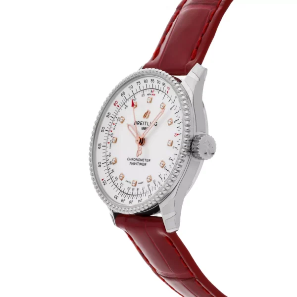 Breitling Navitimer A17395211A1P5 Red Alligator Leather MOP Dial - Image 3