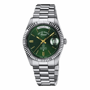 West End Watch Co. 6868.10.3330Y Sowar Prima Green Index Dial 41Mm Stainless Steel Jubilee Bracelet Men’S Watch