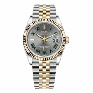 Rolex Datejust 126233-0035 Slate Grey Green Roman Dial 36Mm Stainless Steel And 18K Yellow Gold Ladies Watch
