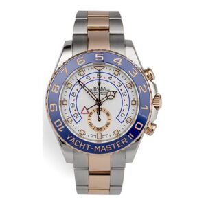 Rolex Yacht-Master II 116681 White Dial Oyster Perpetual 44Mm Rose Gold & Stainless Steel Men’S Watch